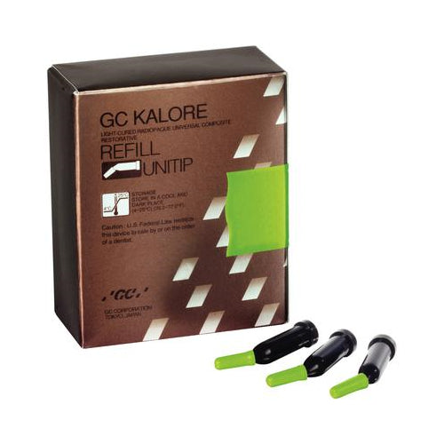 GC 003621 Kalore Universal Composite Restorative Unitips 20/Pk C2 0.16 Gm GC 003621 Kalore Universal Composite Restorative Unitips 20/Pk C2 0.16 Gm